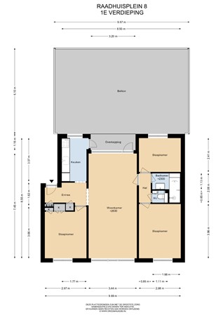 Floorplan - Raadhuisplein 8, 1431 EH Aalsmeer